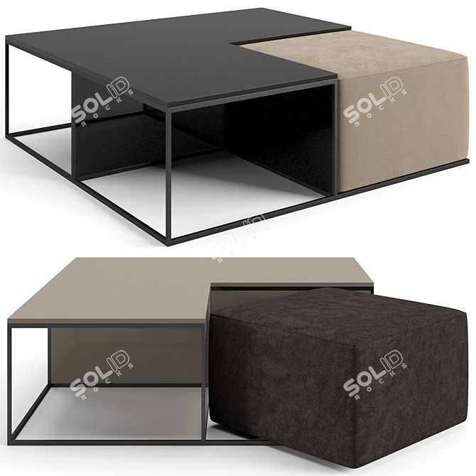 Sleek B&B Italia Coffee Tables 3D model image 1