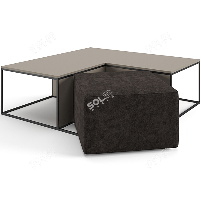 Sleek B&B Italia Coffee Tables 3D model image 2