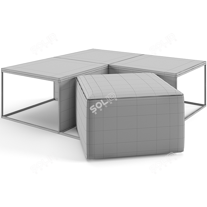 Sleek B&B Italia Coffee Tables 3D model image 4