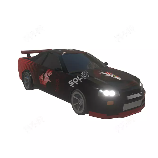 Ultimate Racing Machine: Skyline GTR 3D model image 4