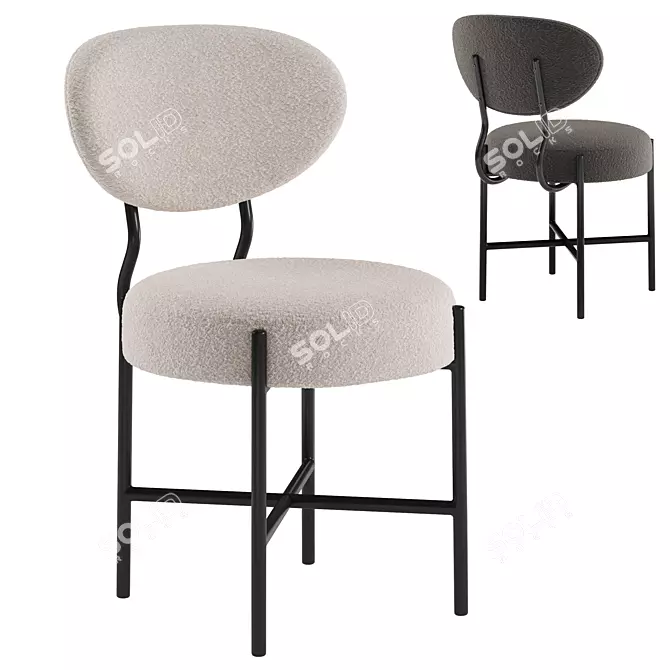 Eichholtz Vicq Chair: Stylish and Compact 3D model image 1