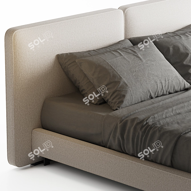 Luxury Minotti Tatlin Cover Bed 3D model image 3