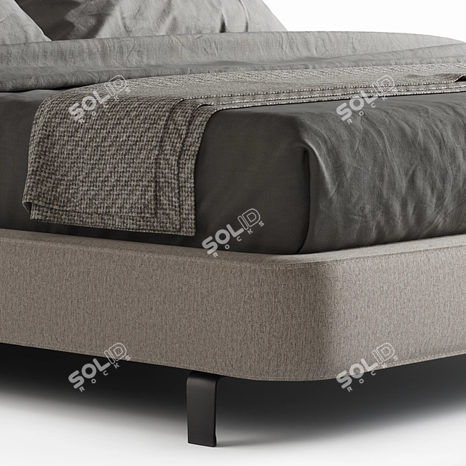 Luxury Minotti Tatlin Cover Bed 3D model image 4