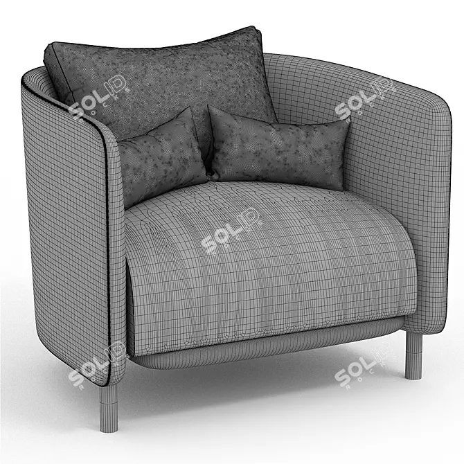 Blendy Lounge: Stylish Armchair for Ultimate Comfort 3D model image 5