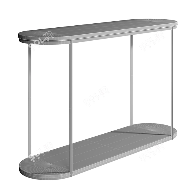 Elegant 3-Drawer Console 3D model image 3