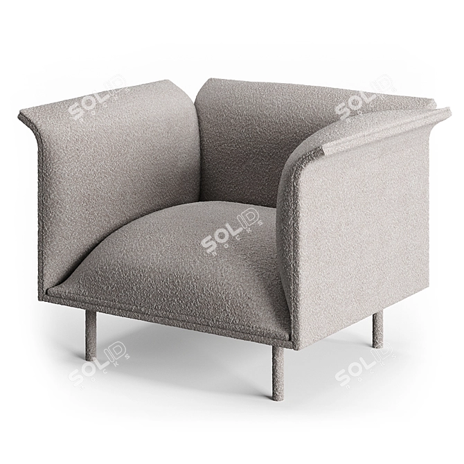 Harmonious Noon Lounge Chair 3D model image 1