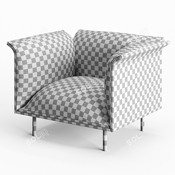 Harmonious Noon Lounge Chair 3D model image 3