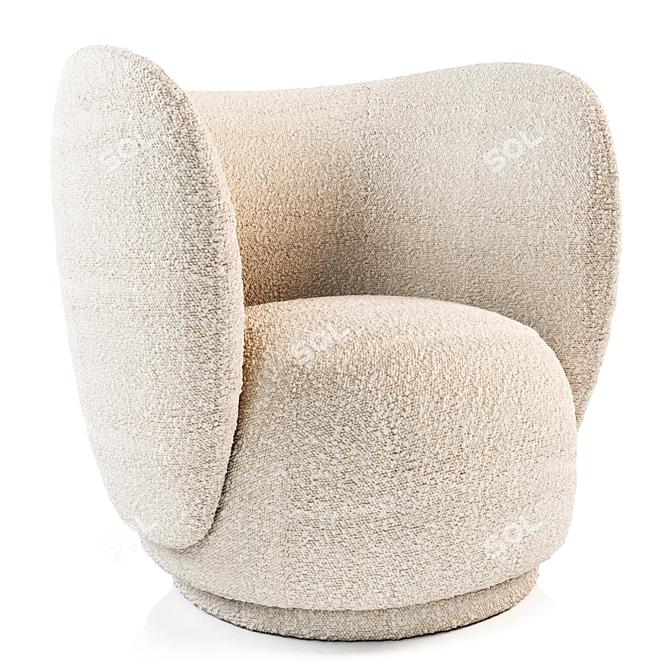 Cozy Curves Lounge Chair 3D model image 1