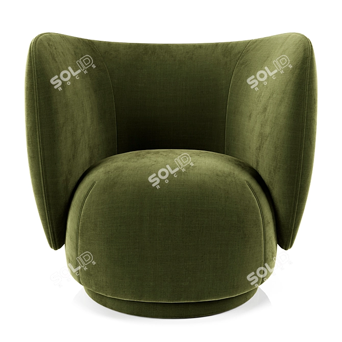 Cozy Curves Lounge Chair 3D model image 3