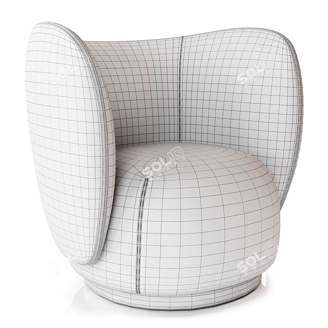 Cozy Curves Lounge Chair 3D model image 4