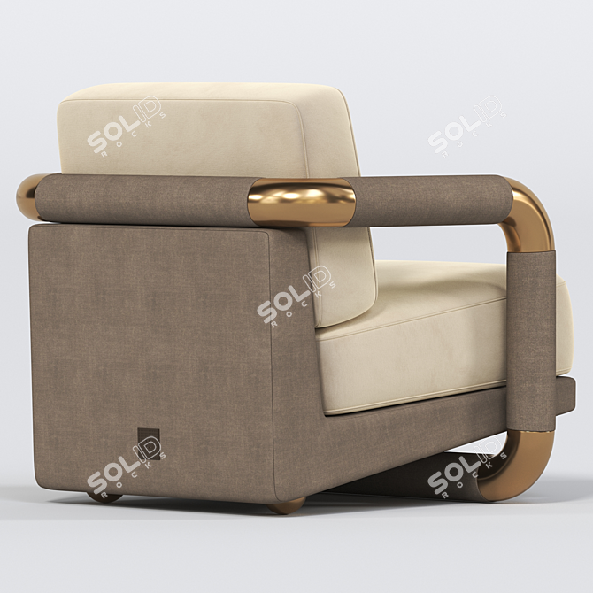 Luxury Kongo Armchair: Hommes Collection 3D model image 4