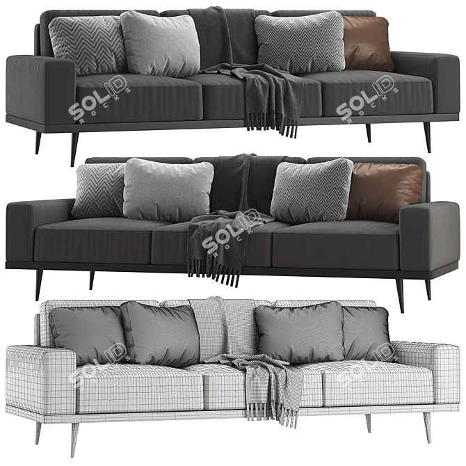 Contemporary Carlton Sofa 2017 3D model image 2