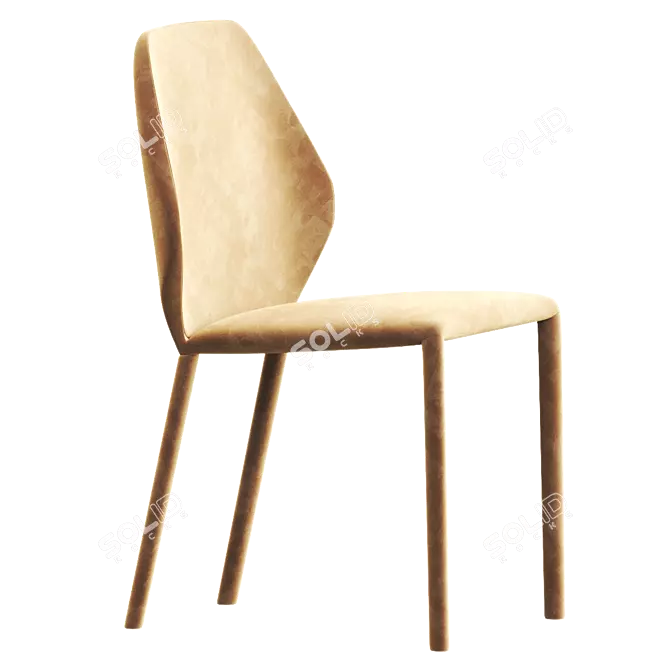 Modern Minimalist DUMBO Fabric Chair 3D model image 4