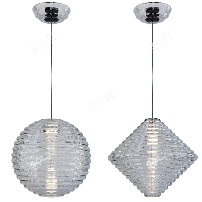 Sleek Pressed Metal Lighting 3D model image 2