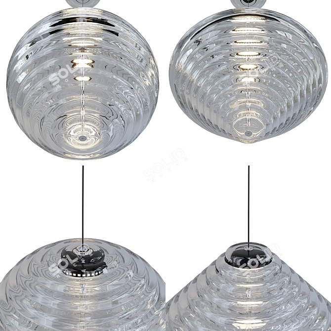 Sleek Pressed Metal Lighting 3D model image 4