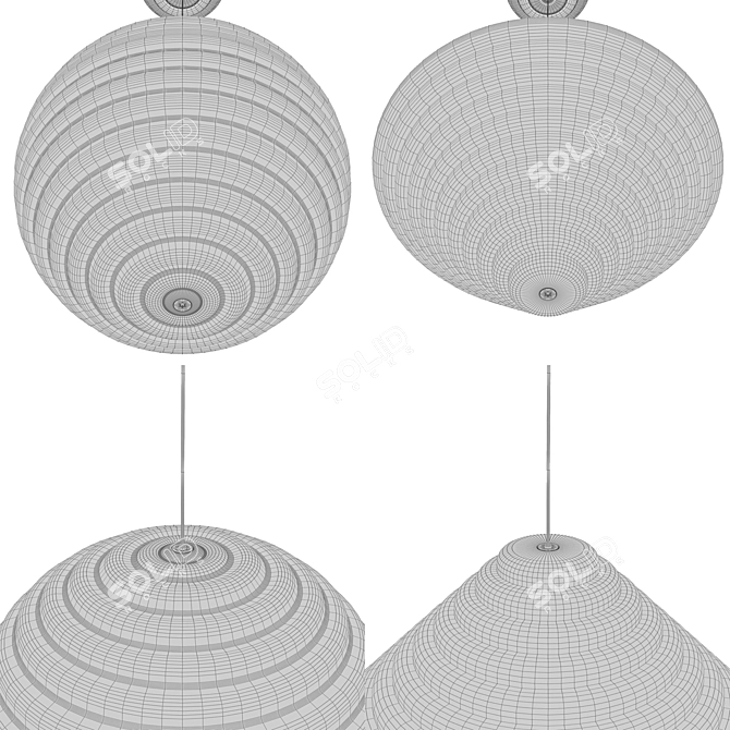 Sleek Pressed Metal Lighting 3D model image 6