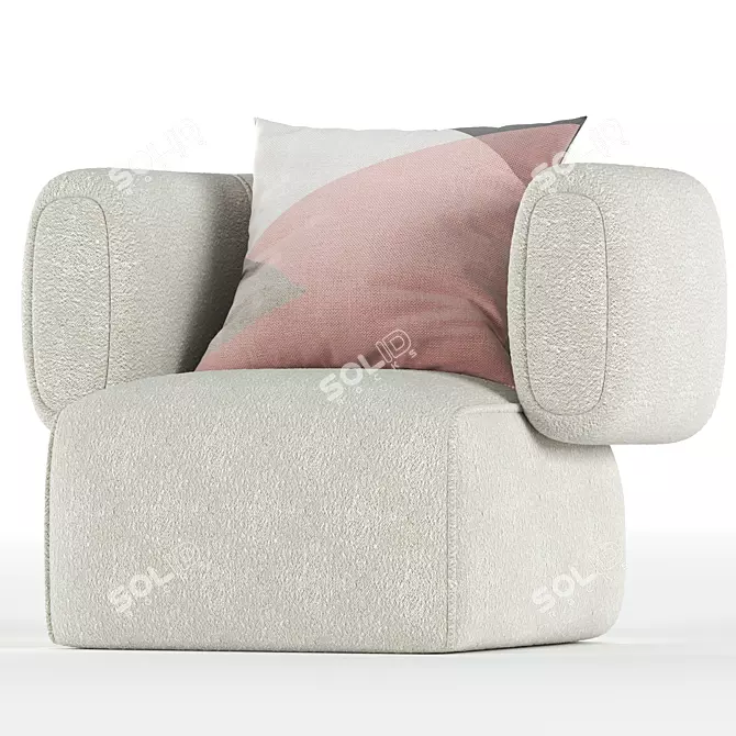 HUG Armchair - Stylish Comfort for Your Home 3D model image 2