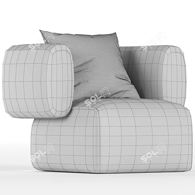 HUG Armchair - Stylish Comfort for Your Home 3D model image 6