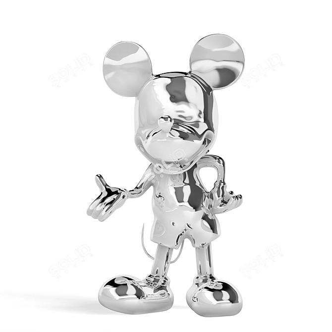Playful Mickey Sculpture for Cheerful Décor 3D model image 1