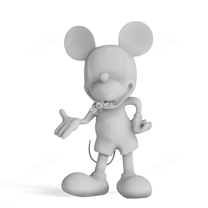 Playful Mickey Sculpture for Cheerful Décor 3D model image 2