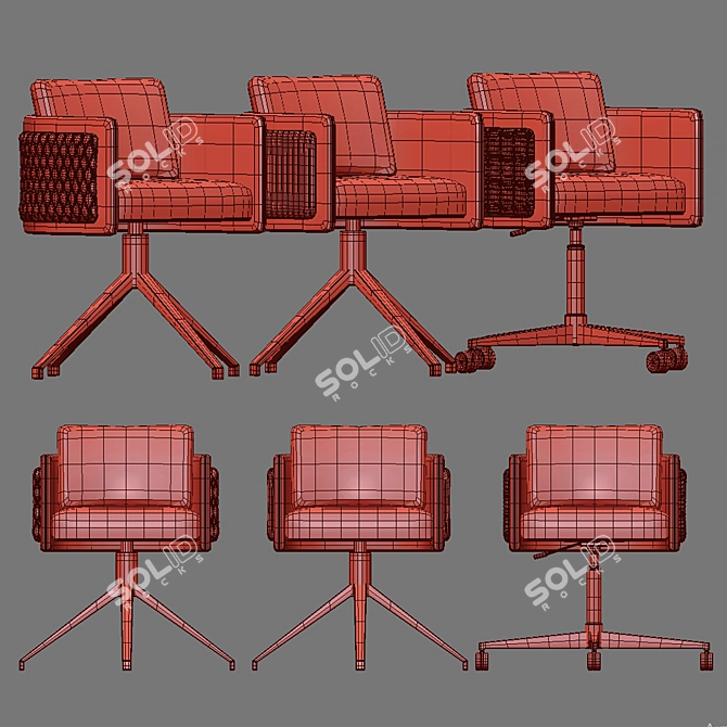 Sleek Amet Sedia Chair: 3Ds Max 2014, Corona 5.2  3D model image 5