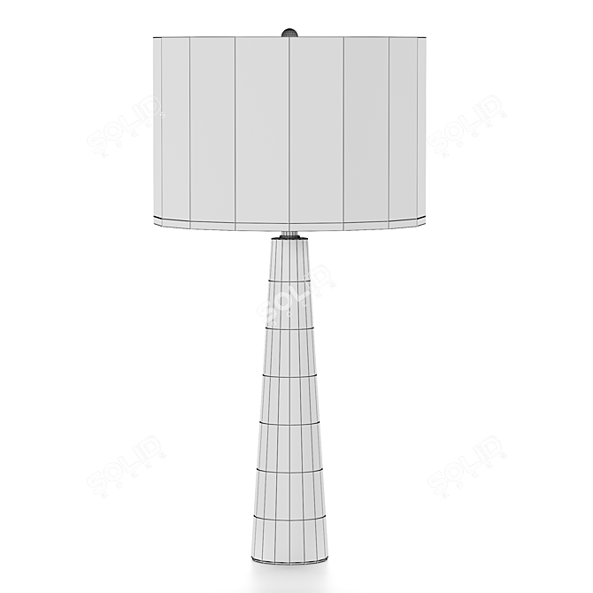 Elegant Alabaster Table Lamp 3D model image 2
