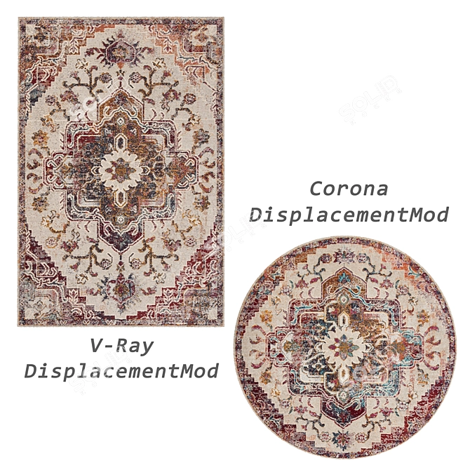 Versatile Set of 8 Rugs: V-Ray, Corona & More 3D model image 4