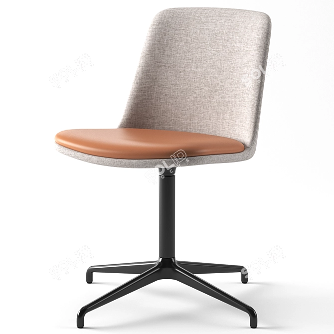 Elegant Rely HW25 Chair 3D model image 4