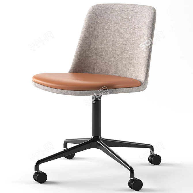 Elegant Rely HW25 Chair 3D model image 5