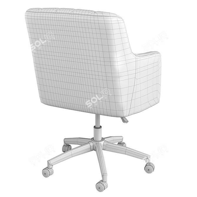 Sleek Black Office Chair with Wheels - Flash Furniture 3D model image 7