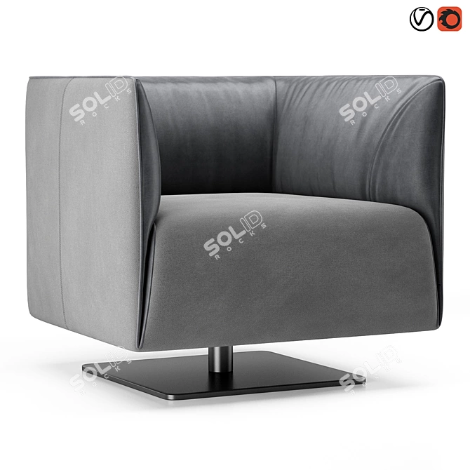 Dodi Armchair: Italian Luxury at Home 3D model image 1