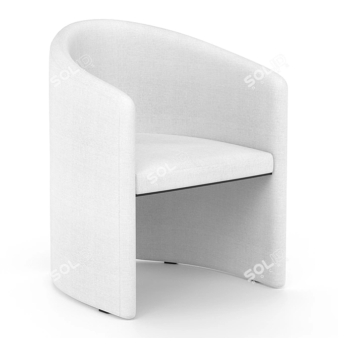 Elegant Addison Accent Chair 3D model image 1