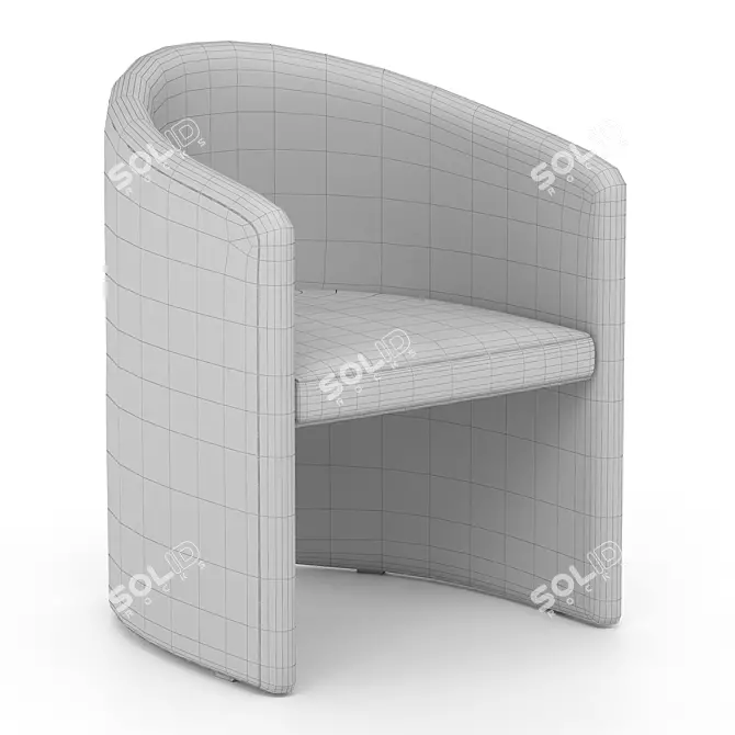 Elegant Addison Accent Chair 3D model image 3