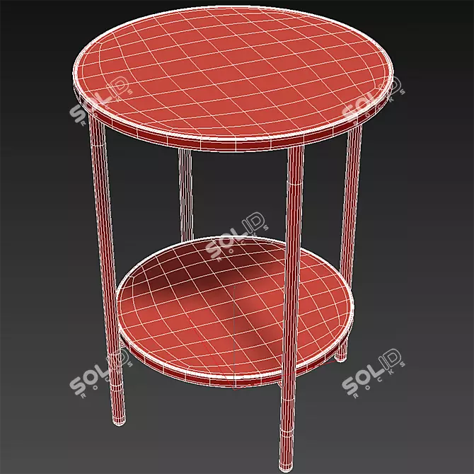 Sleek Black Glass Coffee Table - IKEA ÄSPERÖD 3D model image 5