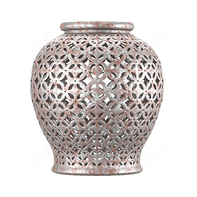 Elegant Ceramic Decorative Pot 3D model image 1