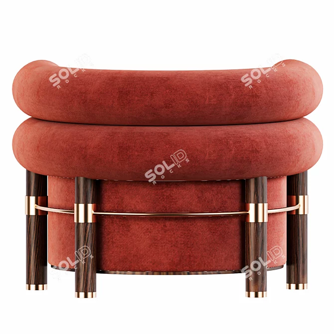 Modern Millimeter Rogers Armchair 3D model image 3