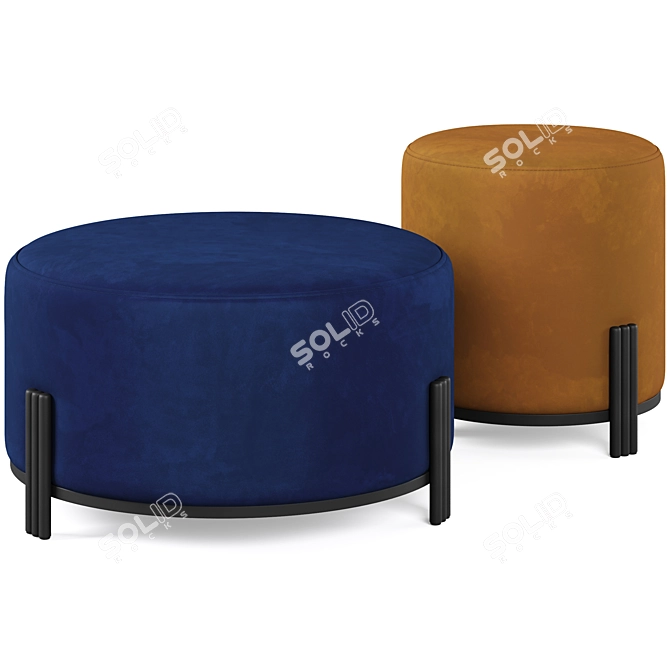 COCO REPUBLIC Oscar Tripod Stool: Stylish and Functional 3D model image 5