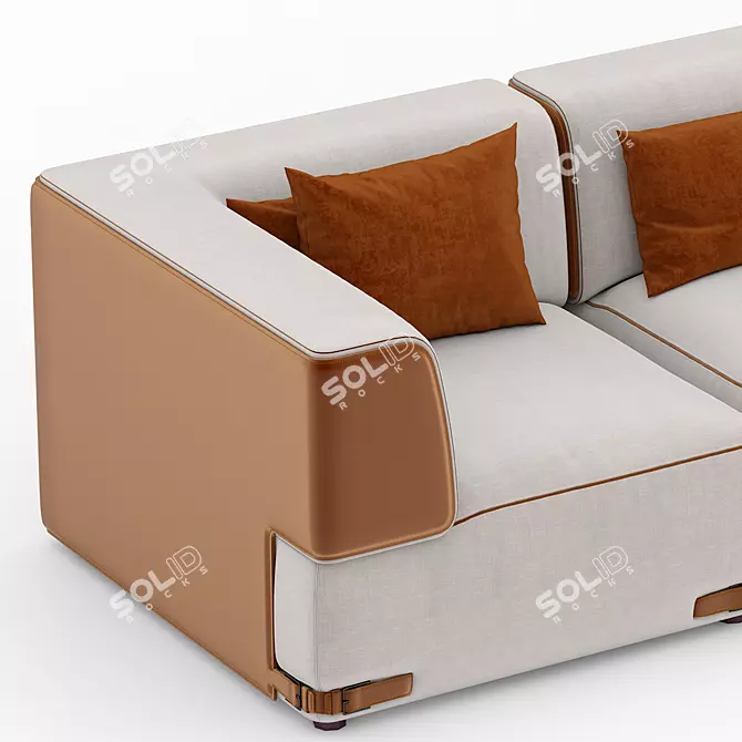 Luxurious Fendi Soho Sofa 3D model image 3