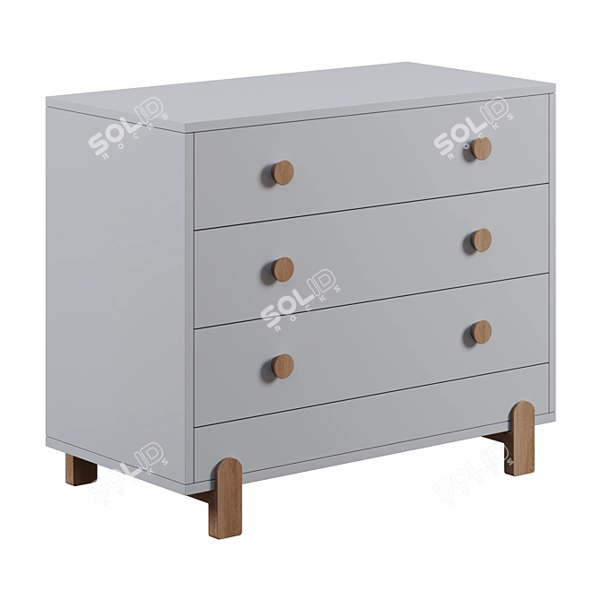 Ice Cream Dreams: 3-Drawer Chest 3D model image 5