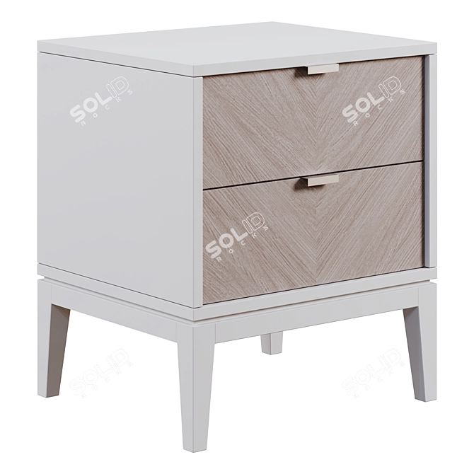 Fjord Nightstand: Sleek and Stylish Storage 3D model image 1