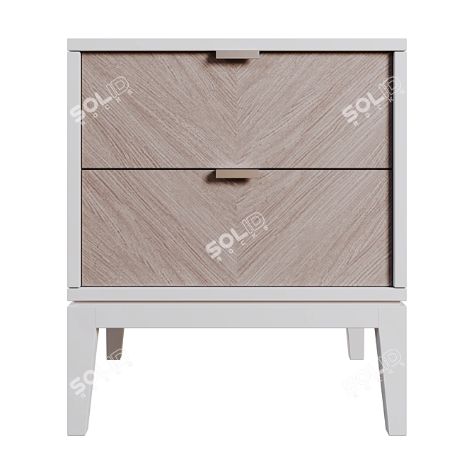 Fjord Nightstand: Sleek and Stylish Storage 3D model image 2