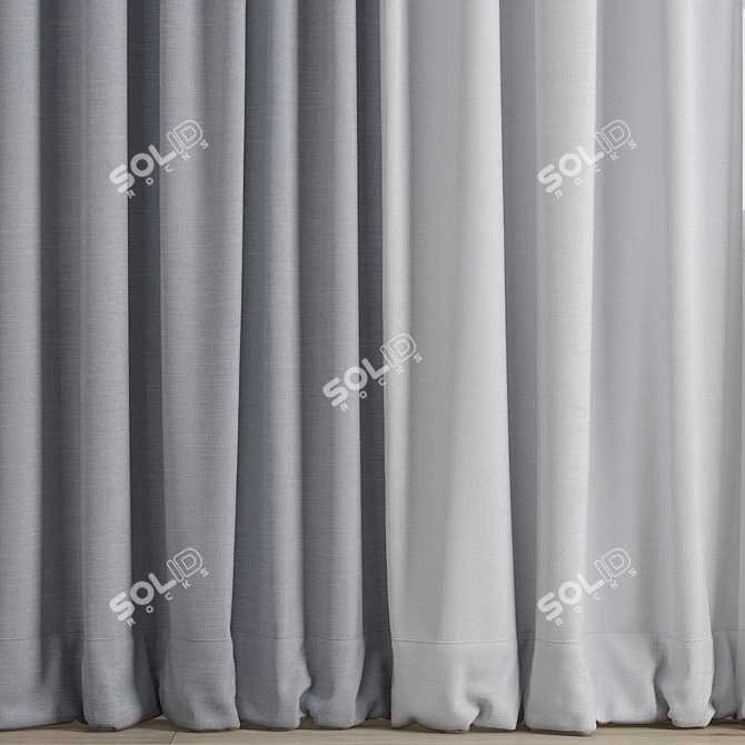 Premium 3D Curtain Model 3D model image 2