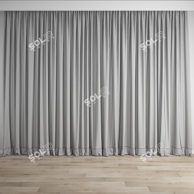 Premium 3D Curtain Model 3D model image 3