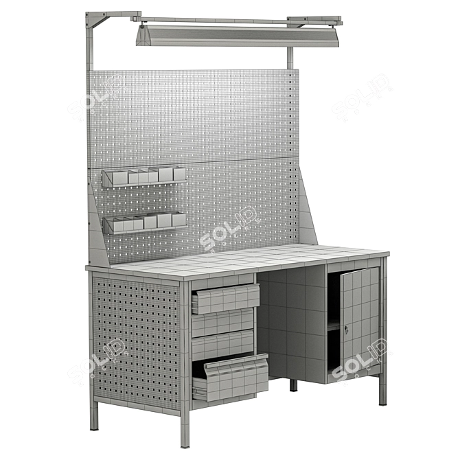 Heavy Duty Workbench VL-K-150 3D model image 2