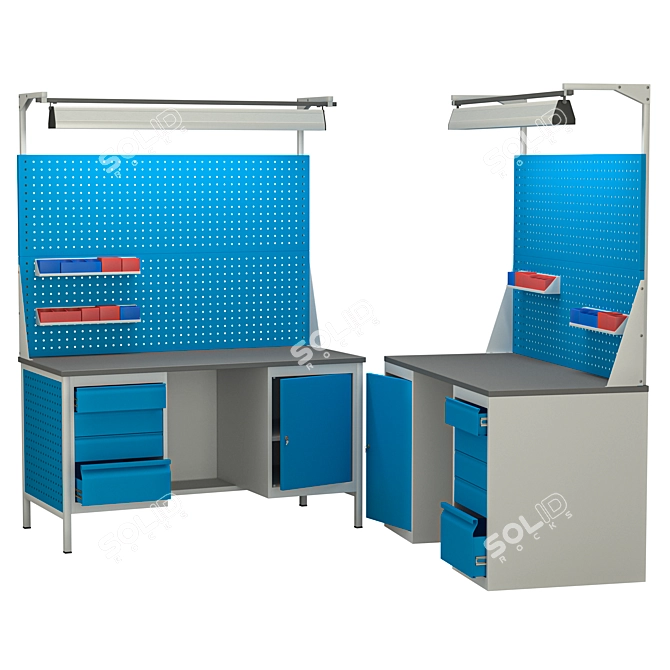 Heavy Duty Workbench VL-K-150 3D model image 3