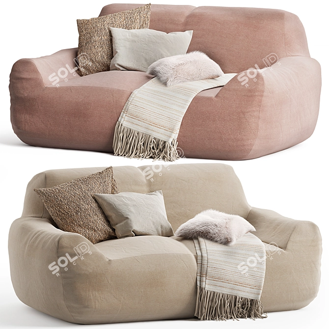 Comfort Deluxe Sofa Lounge 3D model image 1