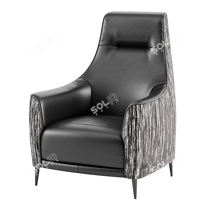 Stylish Alto Chair: Textile, Leather, or Combination 3D model image 1