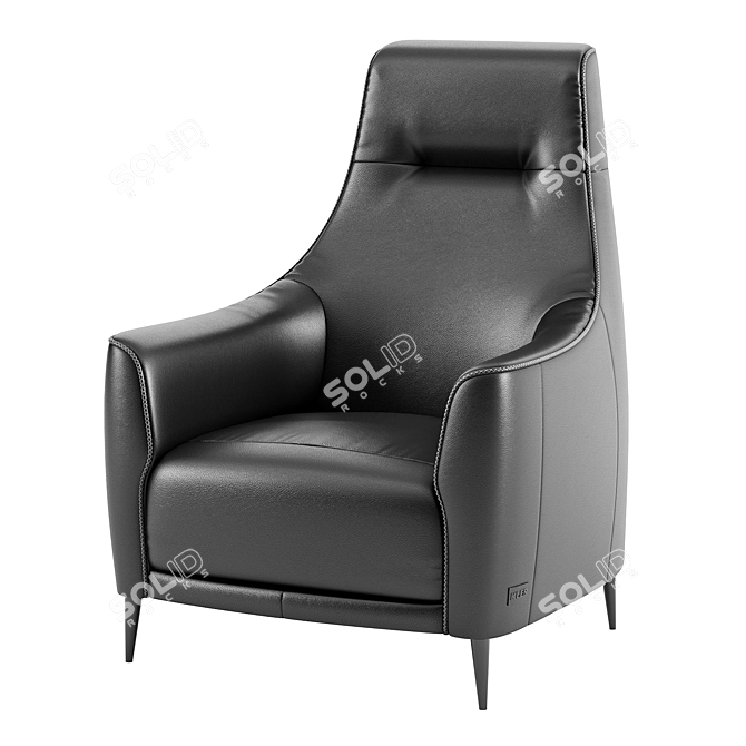 Stylish Alto Chair: Textile, Leather, or Combination 3D model image 3