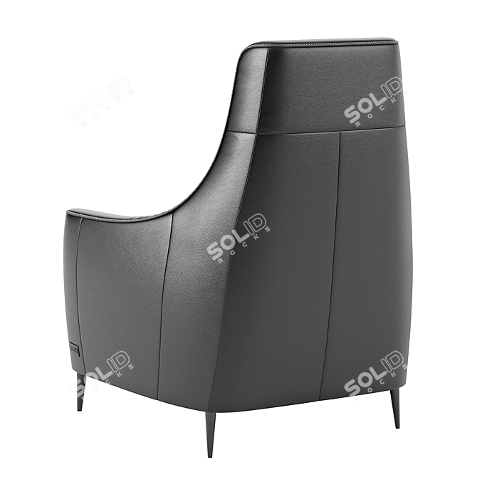 Stylish Alto Chair: Textile, Leather, or Combination 3D model image 4
