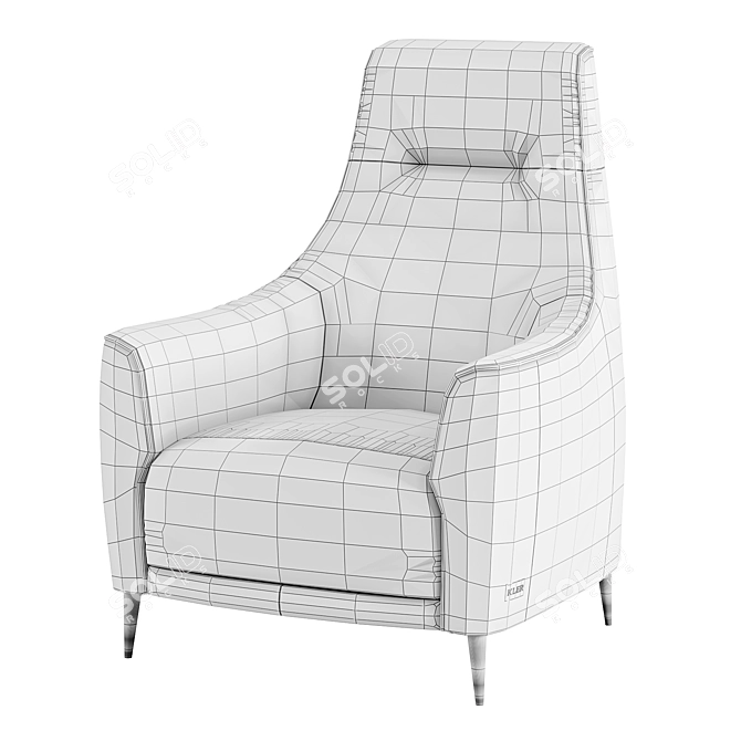 Stylish Alto Chair: Textile, Leather, or Combination 3D model image 5